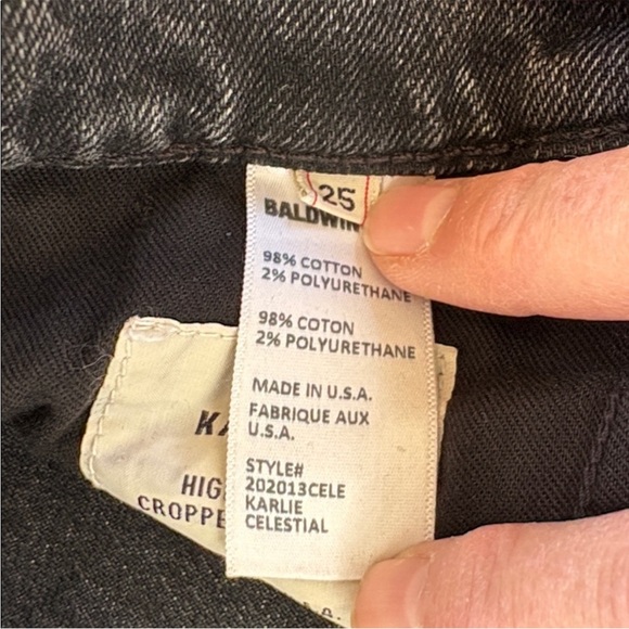 EUC Baldwin BLDWN Black Paint
Splatter Karlie High Rise Crop Skinny Jeans 25 - Picture 5 of 10
